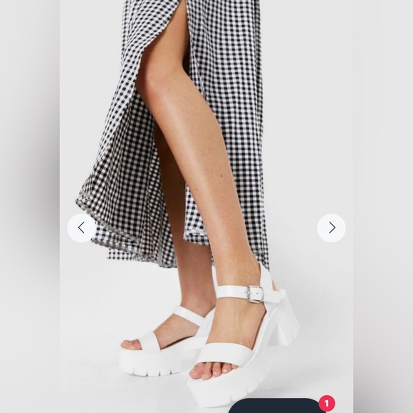 Ready Salted - Juliette2 - Classic Chunky Block Heel Platform Sandals Size 10 - Picture 2 of 16